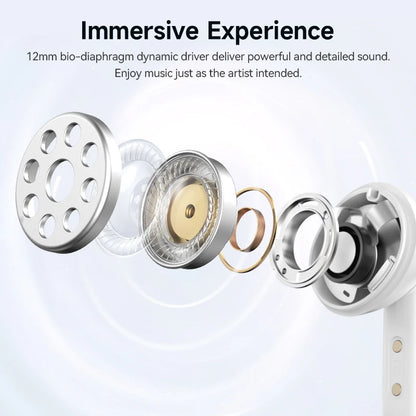 QCY Melobuds N50 Wireless Earphones – Bluetooth 5.4, ANC, 6-Mic Clear Call, Multipoint Connection Earbuds