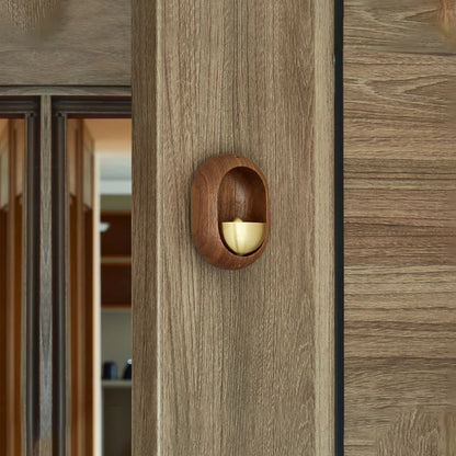 Wooden Landscape Door Bell – Magnetic Wind Chime for Home Entrance Alert & Decor