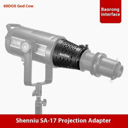 Godox SA-17 Adapter Snoot - Bowens Mount Adapter for SA-P Projector with S30, S60, VL150, SL150W, SL150II and VL300 Lights