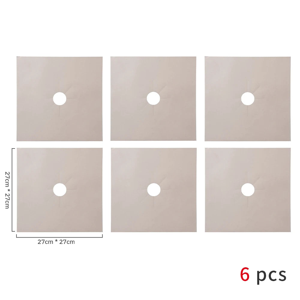 Gas Stove Protector Mats – 1/4/6/8PCS Cooker Liner for Kitchen Stovetop Cleaning