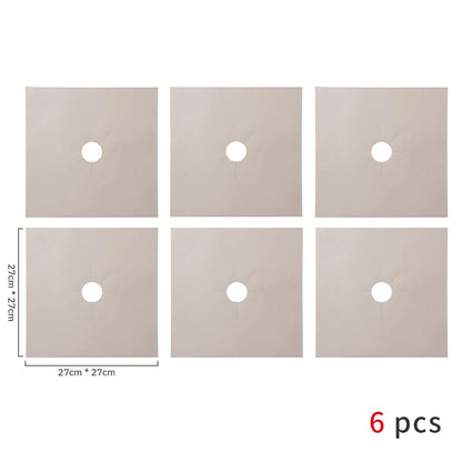 Gas Stove Protector Mats – 1/4/6/8PCS Cooker Liner for Kitchen Stovetop Cleaning