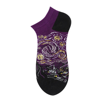 Combed Cotton Ankle Socks for Men & Women - Funny Beer, Fruit & Food Novelty Low Cut Socks (EU 38-43)