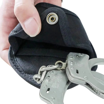 DIZETION Tactical Handcuff Case - Officer Waist Pocket for 2-inch Duty Belt, Open Top Quick Pull Design