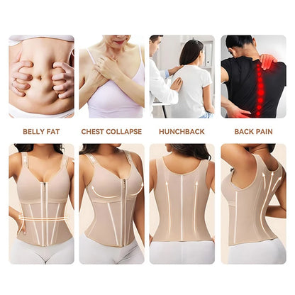 AfruliA XXXS Colombian Fajas – High Compression Vest Waist Trainer Corset with Zipper & Hook, Flat Belly Slimming Body Shaper