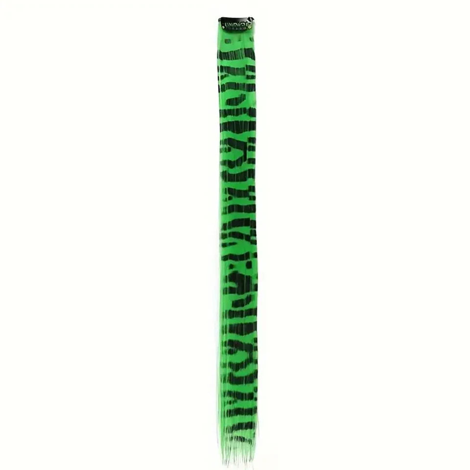 Colorful Feather Hair Extension - Clip-In Synthetic Hairpiece for Women Cosplay Y2K Style