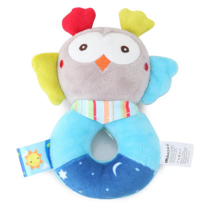 Baby Plush Rattle Crib Mobile – Cartoon Animal Bed Bell Toys for 0-12 Months, Infant Toddler Early Educational Newborn Gift