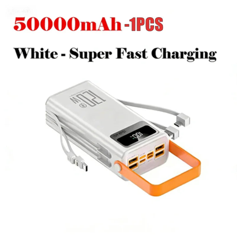 120W 100000mAh Fast Charging Power Bank - Large Capacity Portable Outdoor Power Supply for Camping and Travel