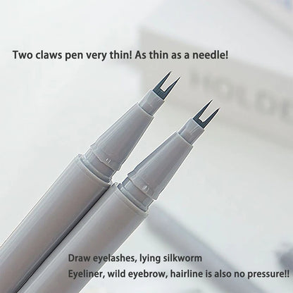 Double-Claw Liquid Eyeliner — Ultra-Thin, Waterproof, Non-Smudge & Sweat-Proof Lower Lash Pen