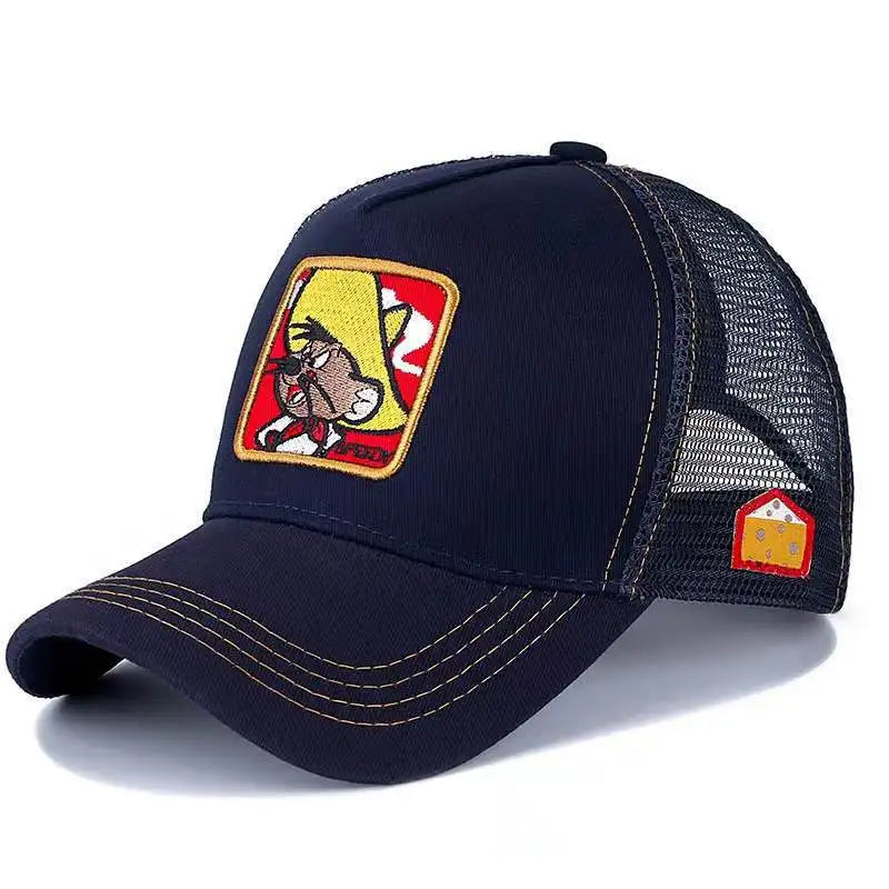 Anime Bunny TAZ DUCK Snapback Cap – Cotton Baseball Hat for Men & Women, Hip Hop Dad Mesh Trucker Cap