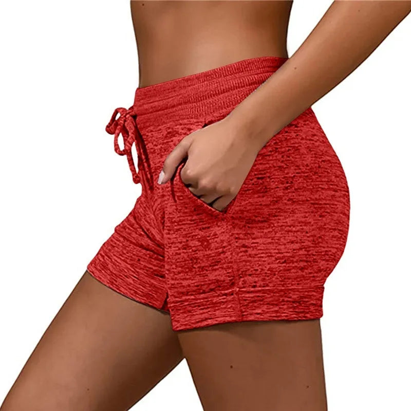 Summer Women’s High Waist Elastic Printed Shorts — Casual Sport Fitness Running Oversize Sweatpants