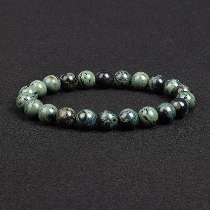 Genuine Natural Stone Beaded Bracelet – Apatite, Lapis Lazuli, Agate & Tiger Eye High Quality Crystal Gem Jewelry Bangle for Men & Women