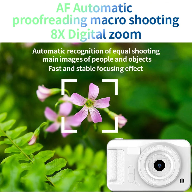 4K Digital Camera 44MP – HD Travel & Selfie Camera for Students, Entry-Level Compact Photography Camera