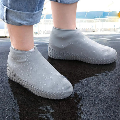 Reusable Waterproof Rain Shoe Covers – Non slip Silicone & Latex Outdoor Walking Shoe Protection