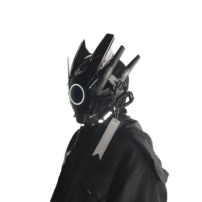 JAUPTO Punk Mask Helmet Cosplay for Men – Futuristic Techwear for Halloween, Party & Music Festival Accessories