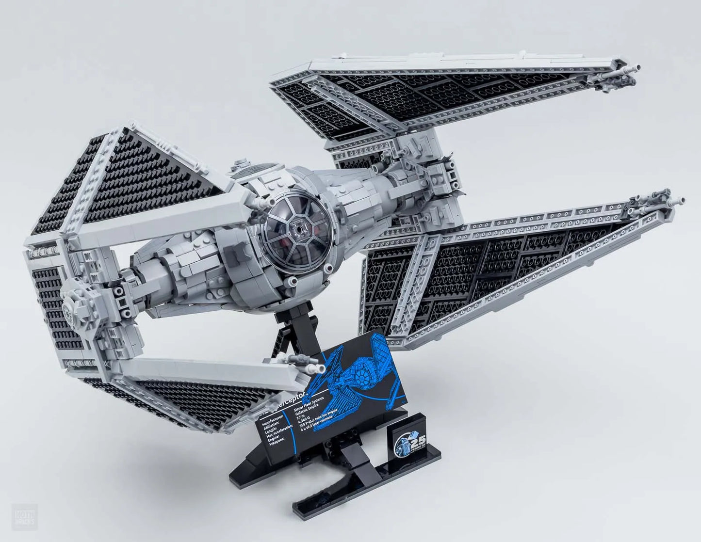 TIE Interceptor Starfighter Model Kit – 1931PCS Building Set with TIE Pilot Minifigure, Collectible Display Set for Creative Gifts and Decor