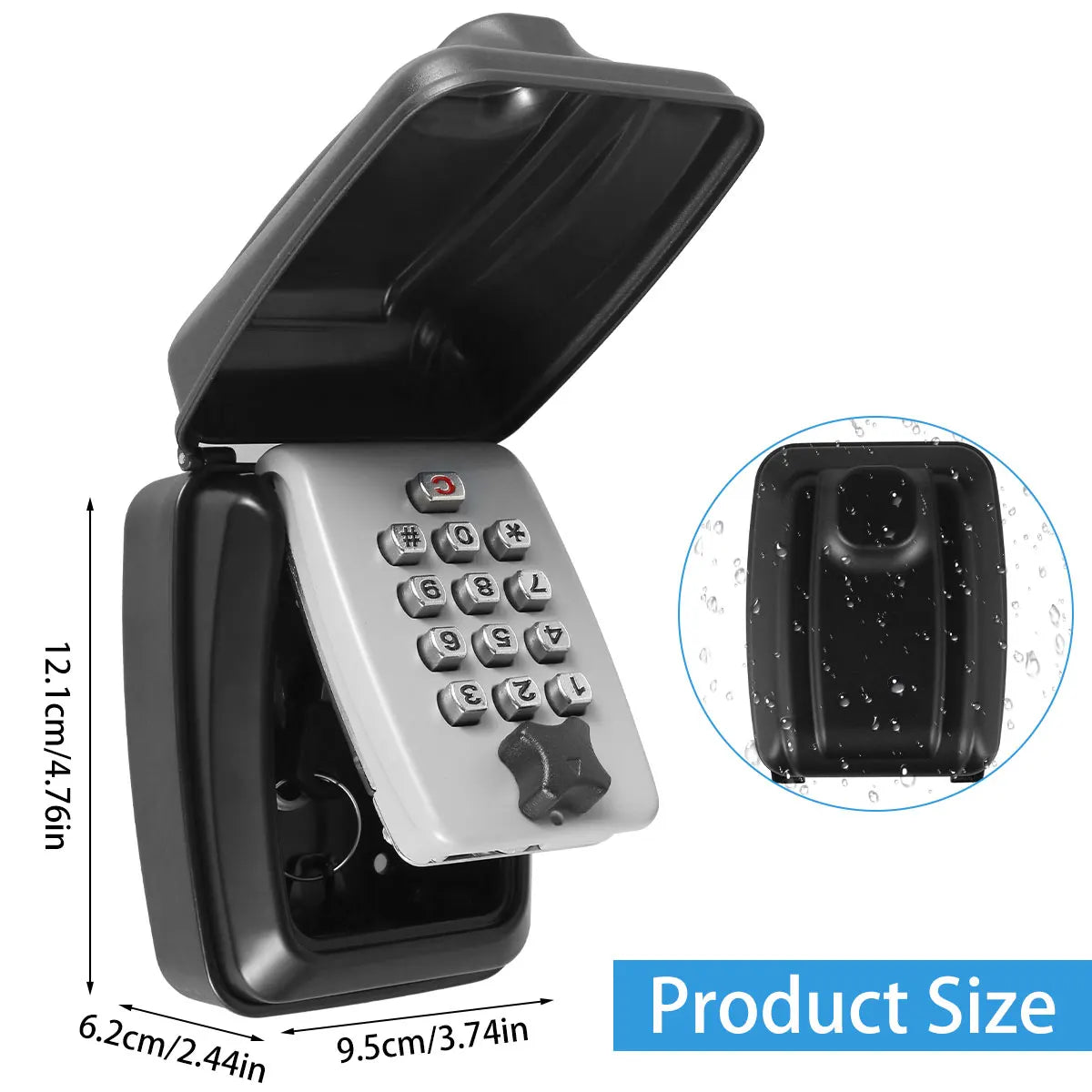 1/2Pcs Wall Mount Key Lock Safe – Portable Secret Storage Box with Code Security Lock for Home or Office Organizer