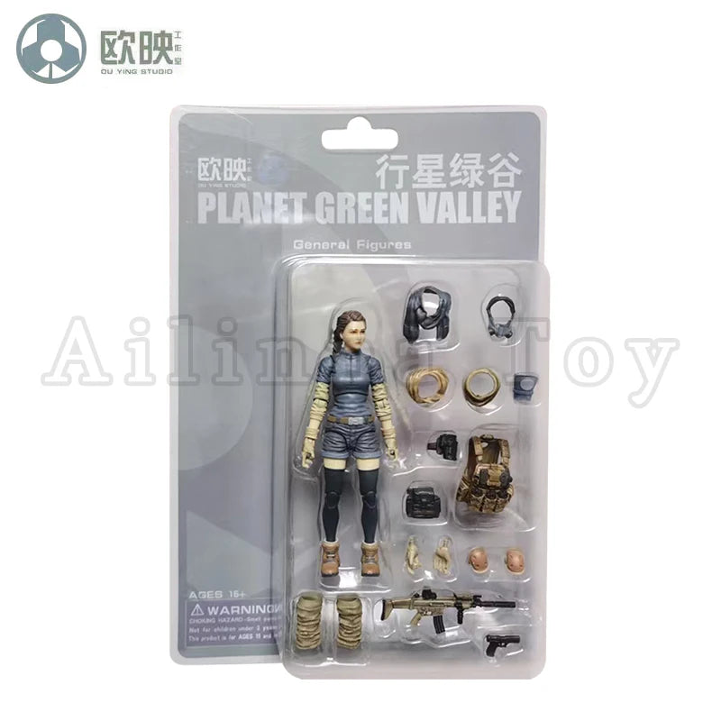 Ou Ying Studio 1/18 Planet Green Valley PGV 3.75" EFSA Female Action Figure — Anime Model Collectible