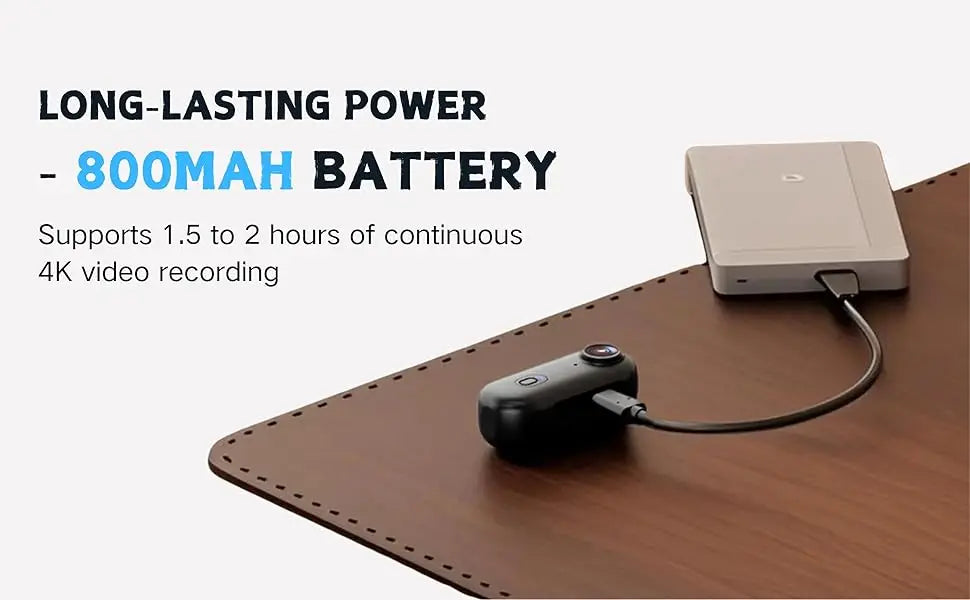 4K HD Mini Vlog Camera — WiFi Wireless Portable Action Body Cam for Sports, Travel & Photography