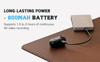 4K HD Mini Vlog Camera — WiFi Wireless Portable Action Body Cam for Sports, Travel & Photography