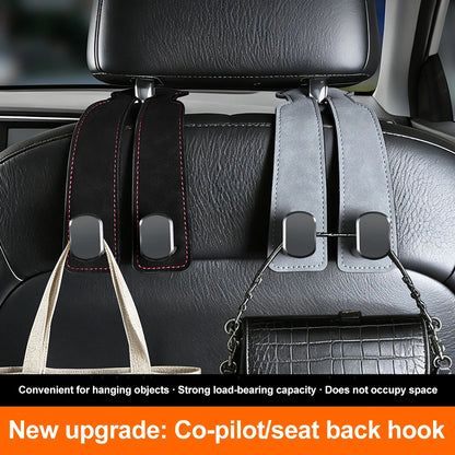 2-in-1 Universal Car Seat Headrest Hook – Double Hook Hanger Clip for Back Seat Storage Organizer & Car Interior Accessories