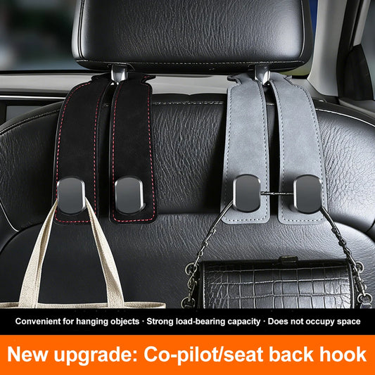 2-in-1 Universal Car Seat Headrest Hook – Double Hook Hanger Clip for Back Seat Storage Organizer & Car Interior Accessories