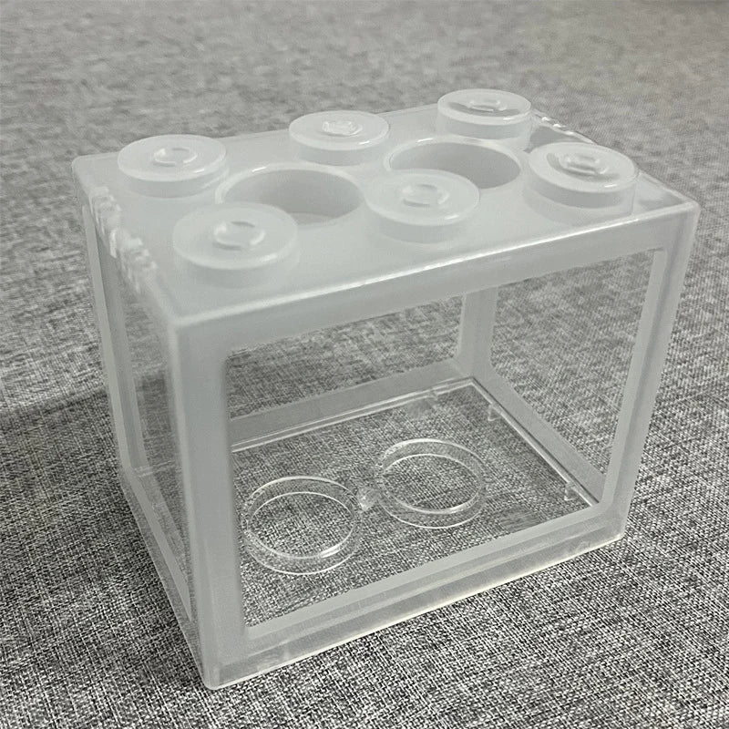 Creative Multicolor Stackable Mini Aquarium & Pet Box - Building Block Fish Tank for Reptiles, Insects & Small Pets