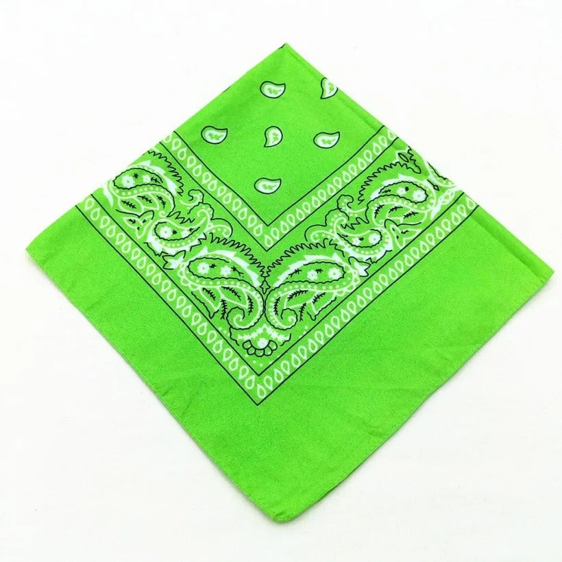 Unisex Cotton Bandana – Paisley Cowboy & Biker Headband, Wrist Wrap & Hair Scarf for Men & Women