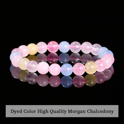 Natural Stone Beaded Bracelet - Obsidian, Fluorite & Quartz Healing Stretch Jewelry for Men & Women