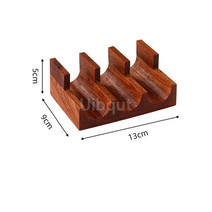 Japanese Sushi Rack – Wooden Taco & Snack Food Holder, Wood Plate Cuisine Stand for Sashimi & Sushi, Restaurant & Home Use