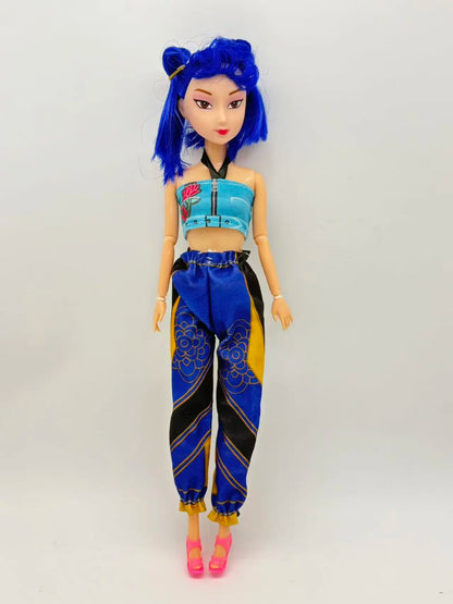 2026 Princess Figurine Doll with Long Hair - Articulated Girls’ Toy with Interchangeable Clothes