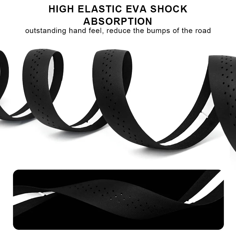 RIDERACE Bicycle Handlebar Tape – Anti-Slip PU EVA Breathable Damping Straps for Road Bike Anti-Vibration Grip