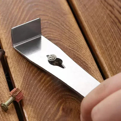 3-in-1 Stainless Steel Pry Bar Tool - Multifunction Woodworking Scraper Lever Spatula Nail Lifter for Board Dismantling