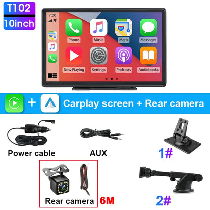 7/10" CarPlay Smart Screen - Wireless CarPlay & Android Auto Multimedia Player for Apple & Android Devices