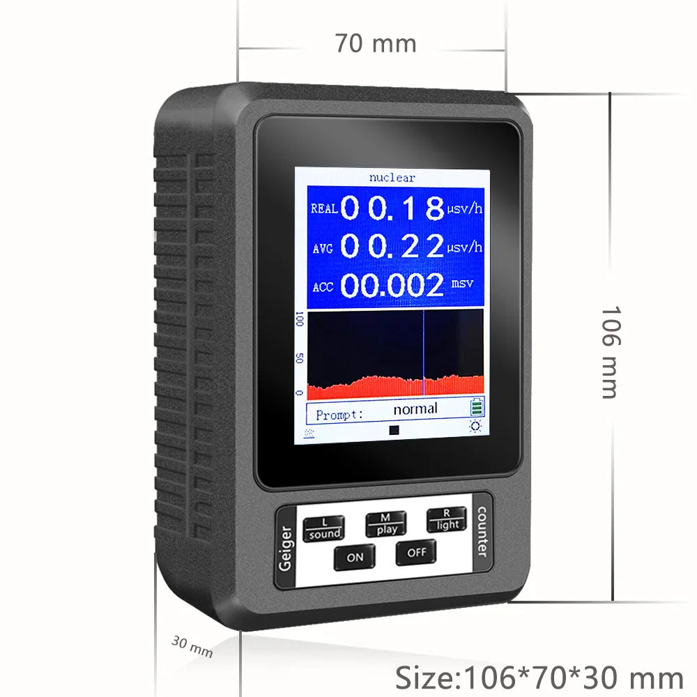 XR-1 Portable Geiger Counter - Nuclear, X-Ray & Radiation Detector with Personal Dosimeter and Marble Testing Function
