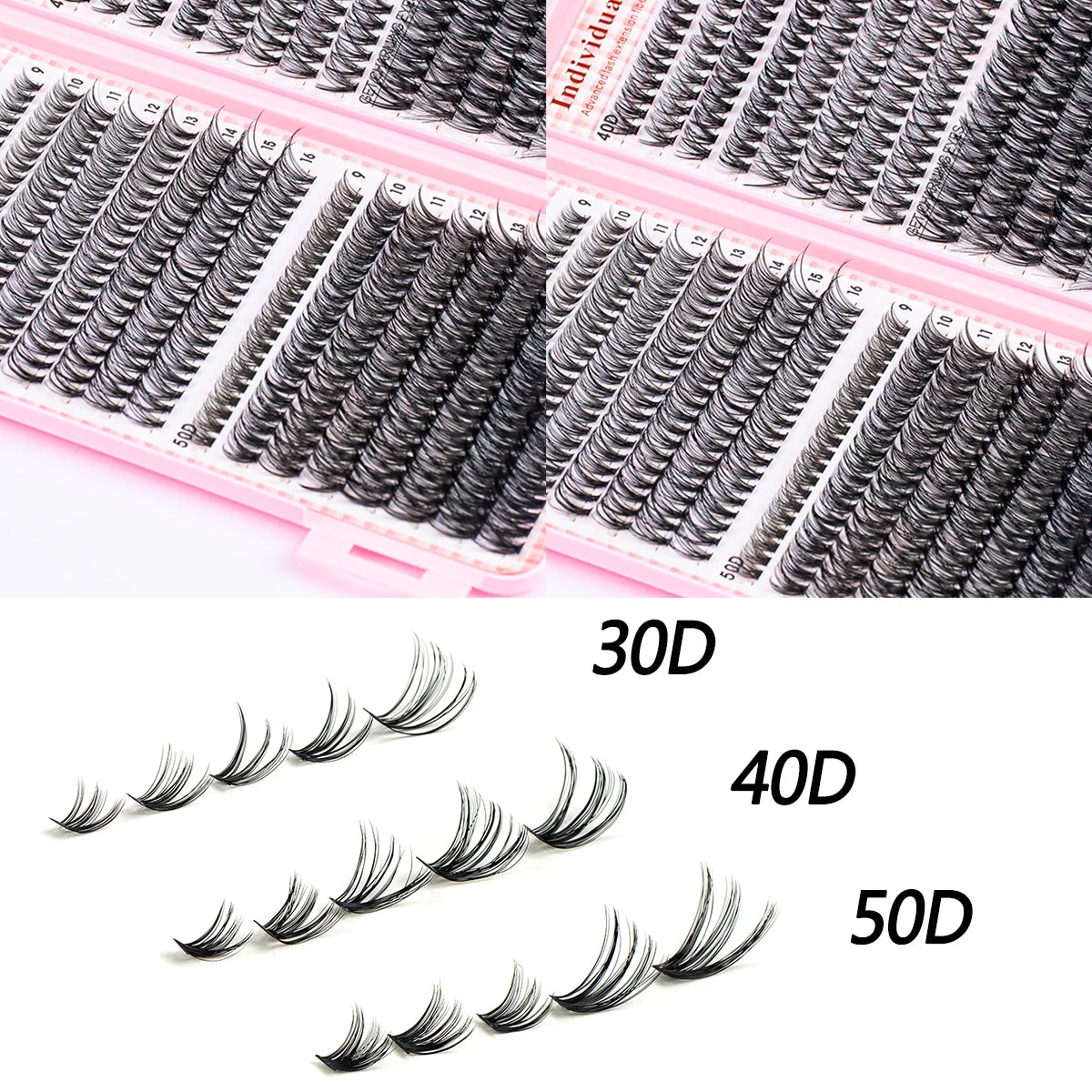 640pcs Individual Lashes DIY Eyelash Extension Kit – False Lashes, Bond & Seal, Tweezer, Eyelash Curler Makeup Tool Set