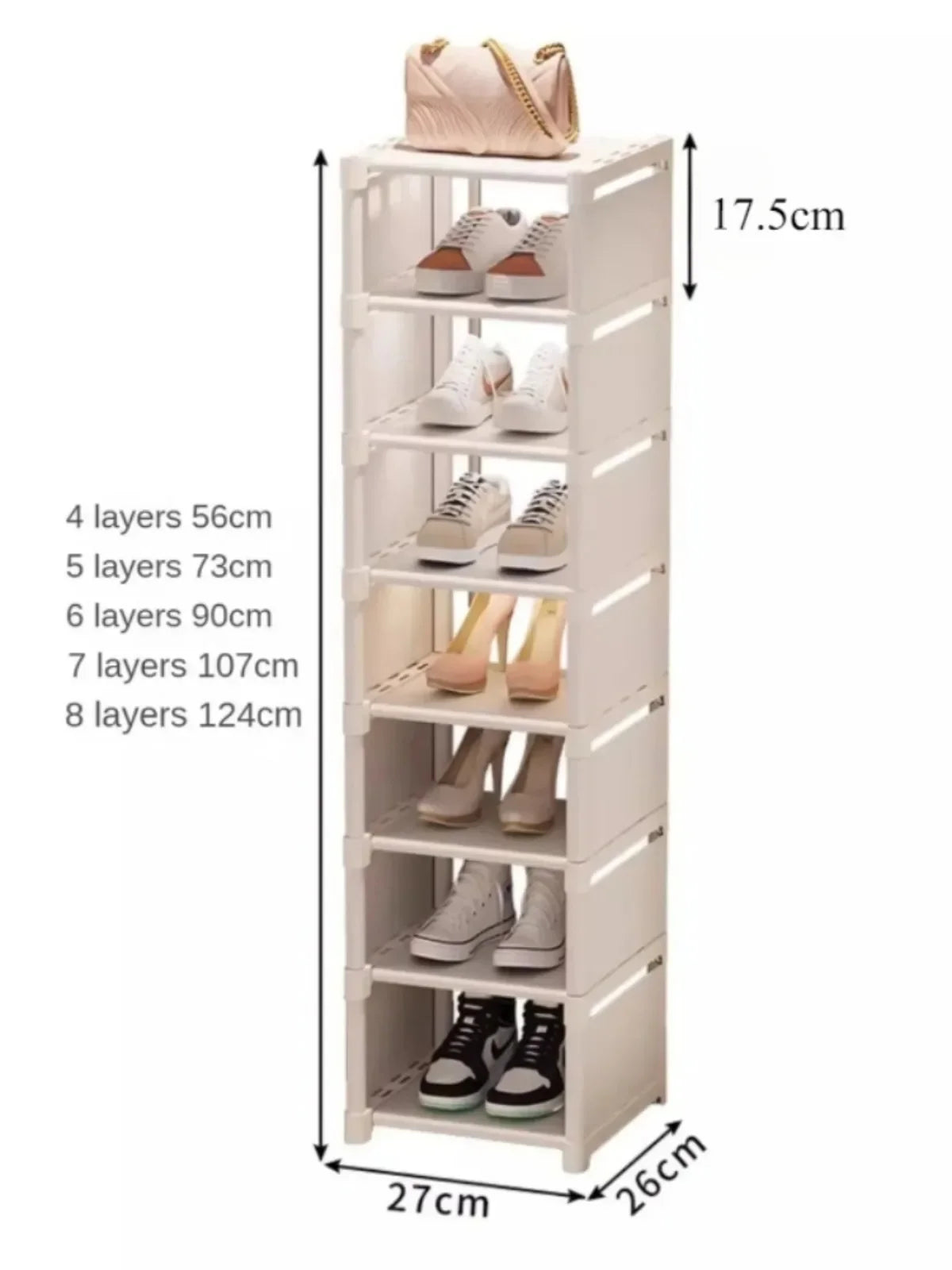 Stackable Shoes Rack Organizer – Multi-Layer Adjustable Shoe Cabinet for Space Saving Home Storage