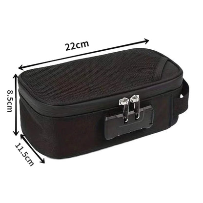 Smell Proof Storage Bag with Lock – Large Capacity Activated Carbon Odor Proof Portable Travel Organizer Bag for Pipes & Accessories