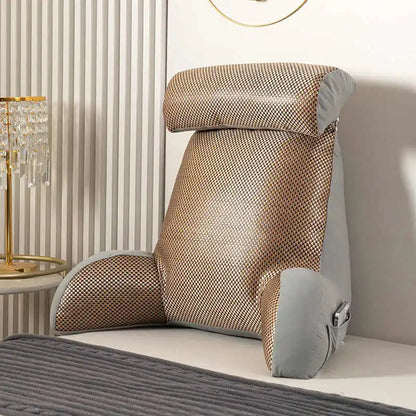 Triangle Reading Pillow – Cooling Latex Wedge Cushion, Removable & Washable Backrest for Sofa & Bed