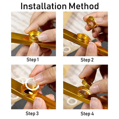 Golden Aluminum Kazoo - Membrane Diaphragm Musical Instrument for Beginners & Performers