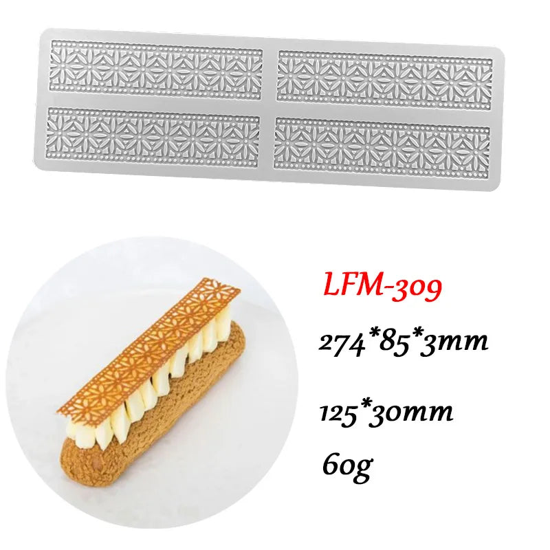 Chinoiserie Pavilion Silicone Mold — DIY Leaf, Flower & Swan Sugar Lace Pad for Chocolate & Crisp Cake Decoration