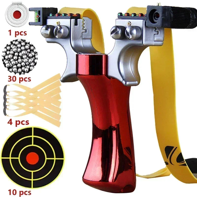 Laser Pointing Slingshot – 10 Style High Precision Aiming Catapult for Outdoor Hunting & Target Shooting Accessories