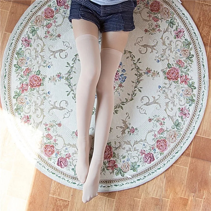 Sexy Striped Thigh High Socks for Women – Long Nylon Over Knee Stockings & Leg Warmers