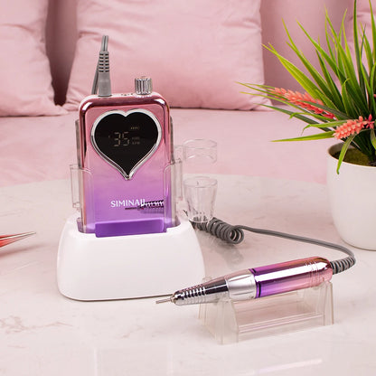 SIMINAIL Professional Nail Drill Machine – 35000RPM Portable Electric Nail File with Rechargeable E-File Bit Kit
