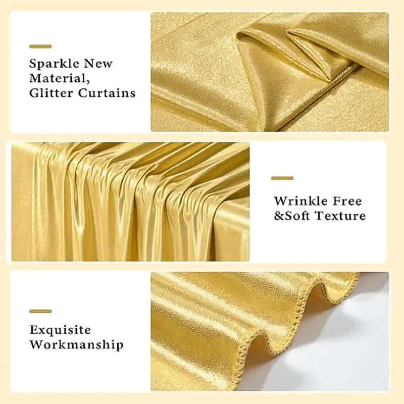 5x10ft Laser Glitter Backdrop Curtain – Wedding, Birthday & Christmas Photography Background Decor (1 Panel)