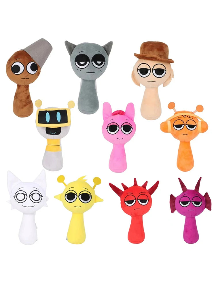 Sprunki Plush Doll Toy — Cartoon Stuffed Pillow for Kids, Birthday & Christmas Gift