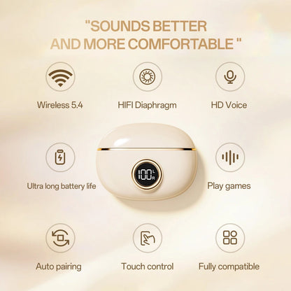 Wireless BT5.4 Translator Earbuds — Real-Time 144-Language Translation, 99% Accuracy, HIFI HD Voice with Touch Control