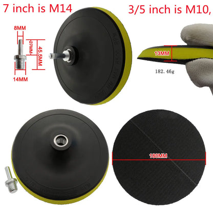 3/5/7-Inch Car Polishing Disc 8pcs Set — Self-Adhesive Buffing, Waxing, and Wool Pads for Car Polisher with Drill Adapter