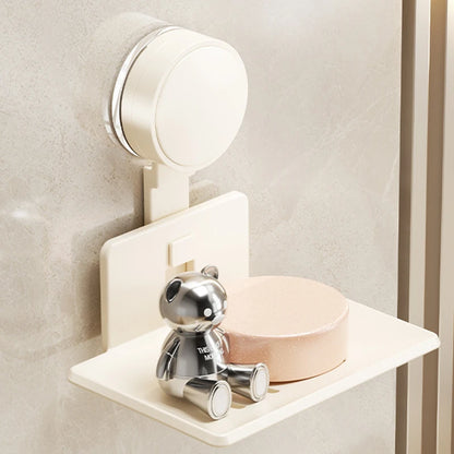 Suction Cup Soap Holder - No-Drill Wall-Mounted Bathroom Soap Dish with Drainage