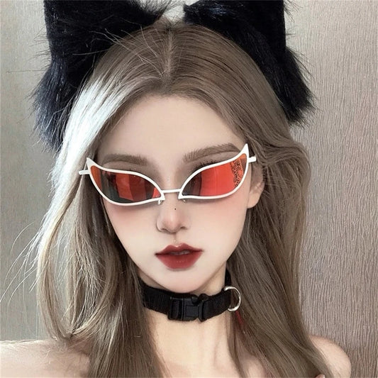 Doflamingo Cosplay Sunglasses - Donquixote PVC Cat Eye Anime Glasses for Men and Women, Party Gift