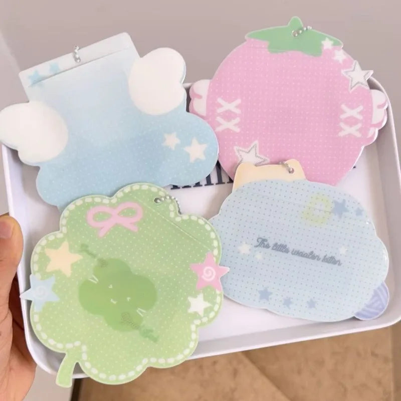 Strawberry K-Pop Photocard Holder Keychain - 3-Inch Idol Fan Bag Decoration Pendant